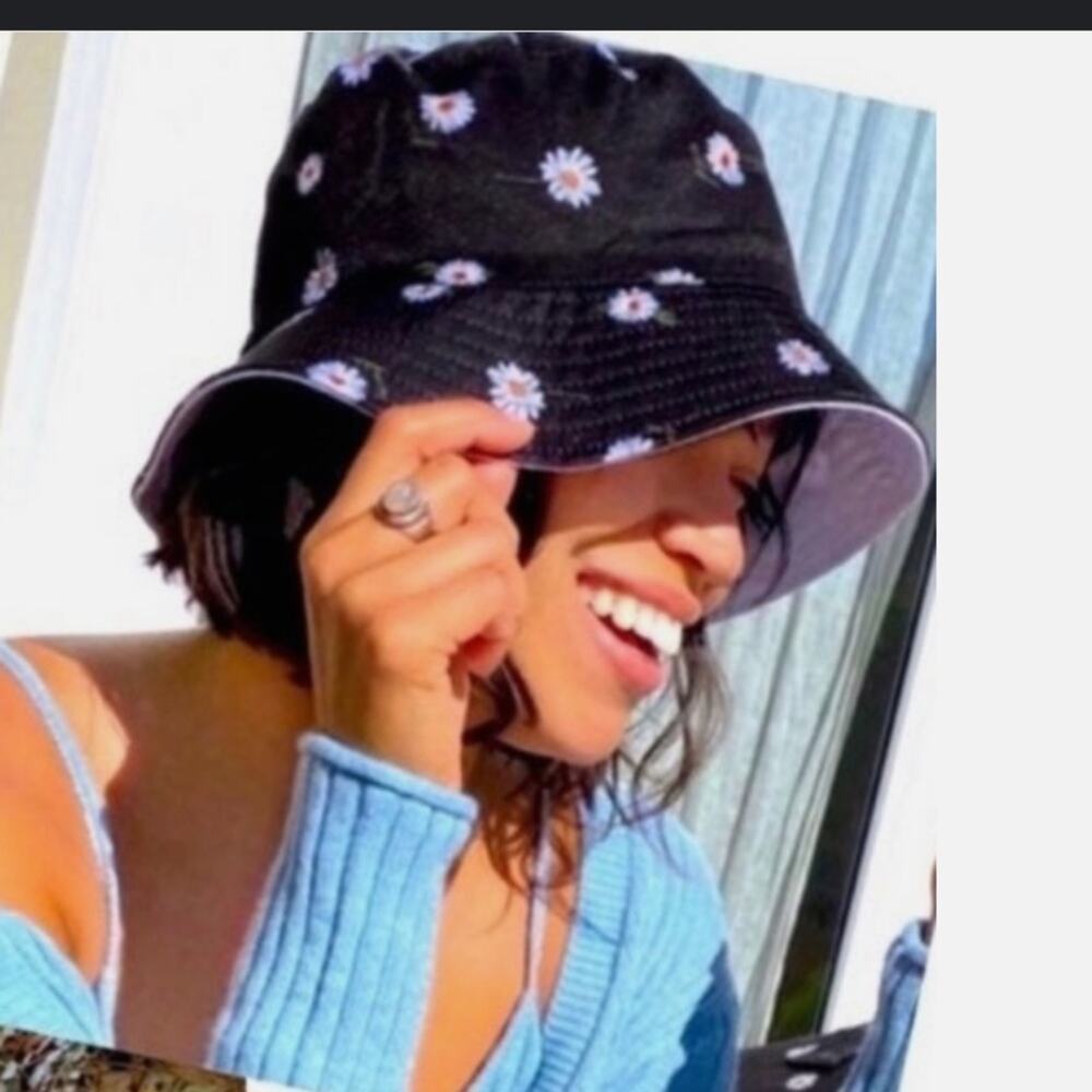 Alice + Olivia Sunflower Reversible Bucket Hat